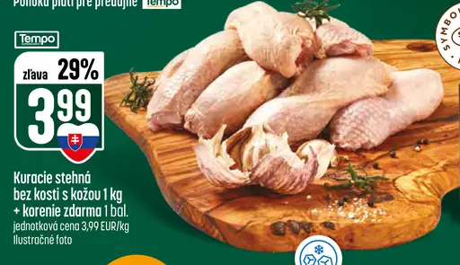 Kuracie stehná bez kosti a kože