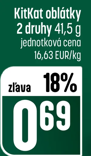 KitKat oblátky lieskovoorieškové