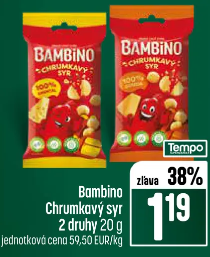 Bambino Chrumkavý syr rôzne druhy