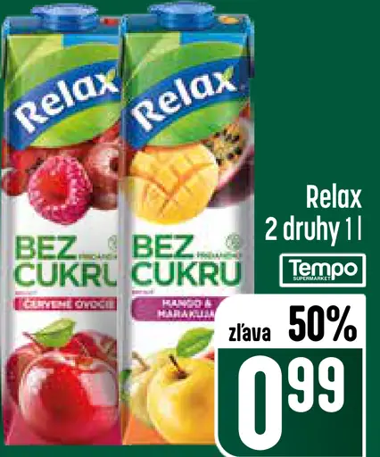 Relax ovocný nápoj bez cukru
