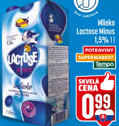 Lactose Minus mlieko 1,5 %