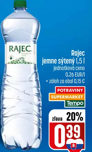 Rajec jemne sýtený nápoj