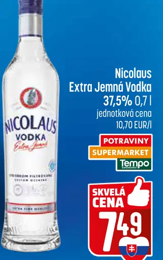 Nicolaus Extra jemná vodka 38%