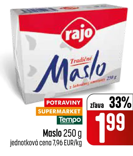 Rajo Tradičné Maslo