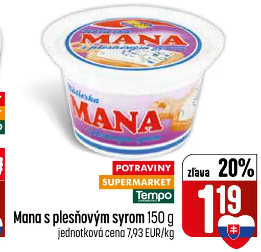 Mana s plesňovým syrom tavený syr