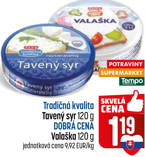 Tradičná kvalita Tavený syr Valaská