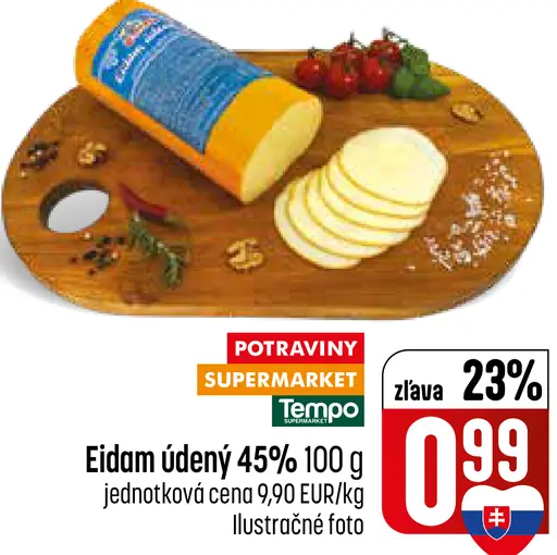 Eidam údený 45 % syr