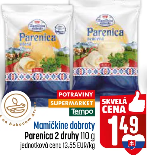 Mamičkine dobroty Parenica syr 2 druhy
