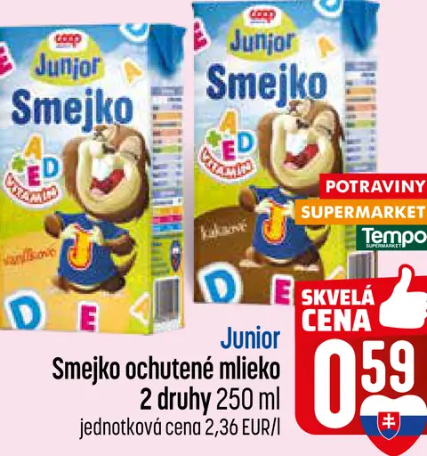 Junior Smejko ochutené mlieko