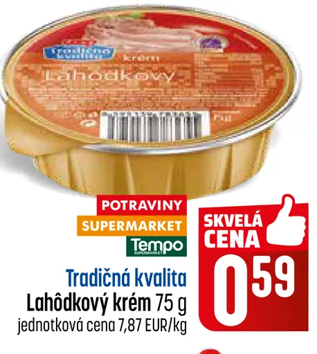 Tradičná kvalita Lahodkový krém