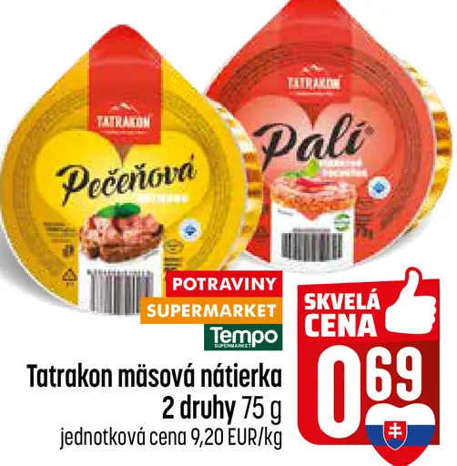 Tatrakon mäsová nátierka Pečeňová; Tatrakon mäsová nátierka Pali