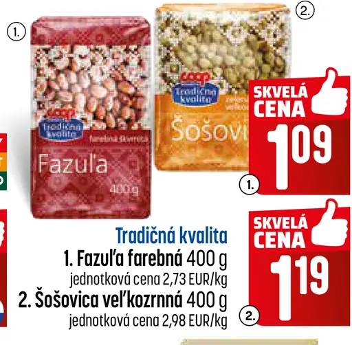 Fazuľa farebná suchá