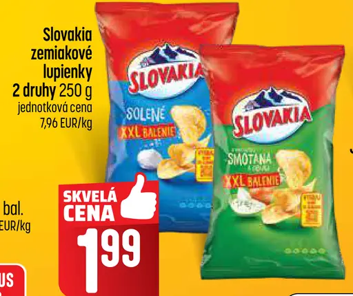 Slovakia zemiakové lupienky solené