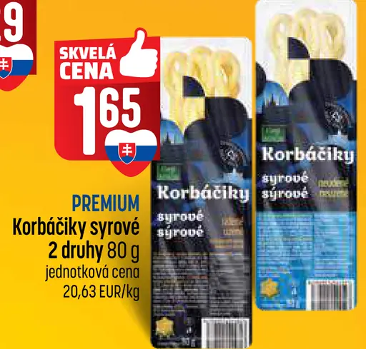 Syrové korbáčiky 2 druhy