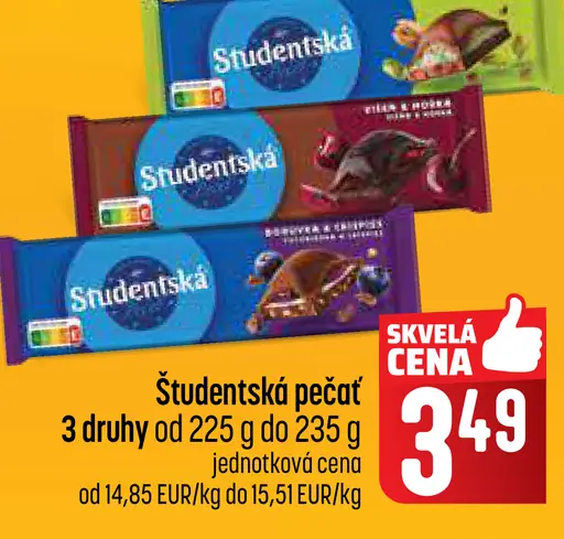 Študentská pečať čokoláda