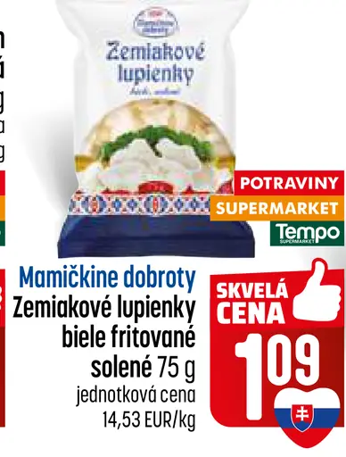 Zemiakové lupienky biele fritované solené