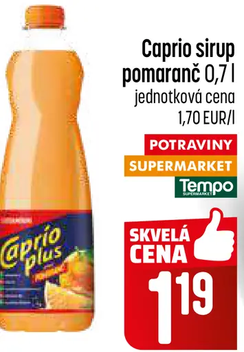 Caprio pomarančový sirup