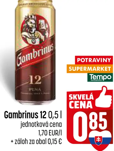 Gambrinus 12 pivo
