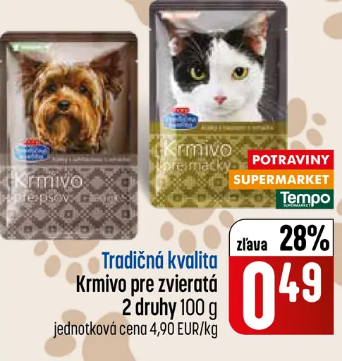 Tradičná kvalita krmivo pre zvieratá