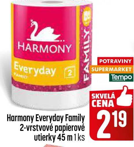 Harmony Everyday Family 2-vrstvové papierové utierky