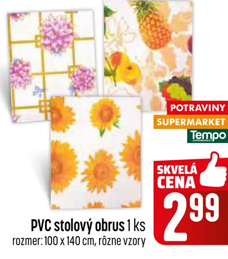 PVC stolový obrus