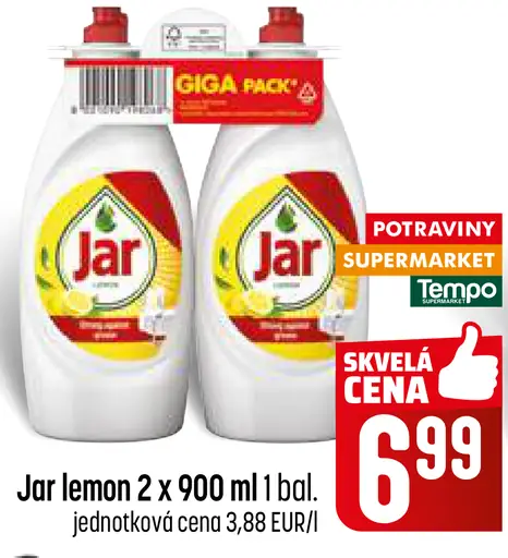 Jar Lemon Prostriedok Na Umývanie Riadu