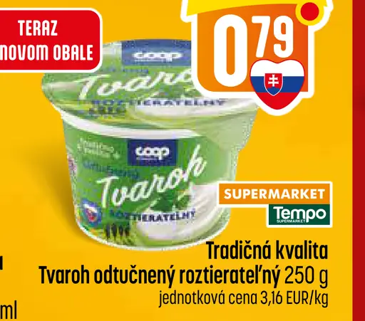 Tvaroh odtučnený roztierateľný