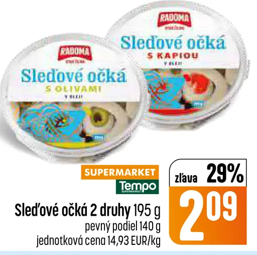 Sledové očká 2 druhy