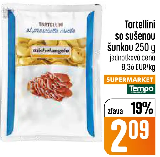 Tortellini so sušenou šunkou