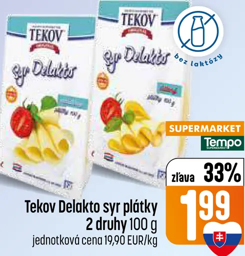 Tekov Delaktó syr plátky