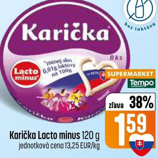 Karička Lacto minus tavený syr