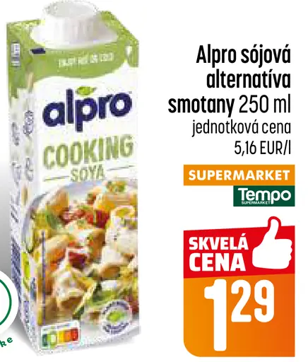 Alpro sójová alternatíva smotany na varenie