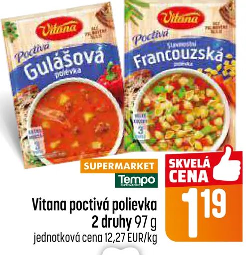 Vitana poctivá polievka gulášová