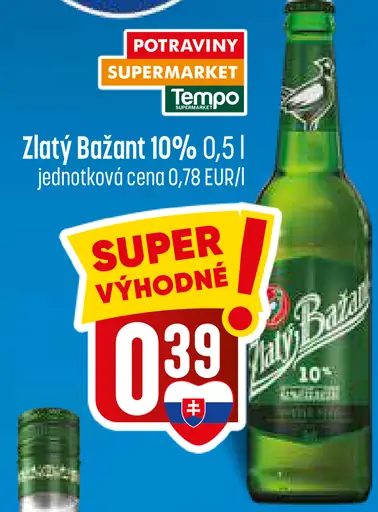 Zlatý Bažant 10% plechovka