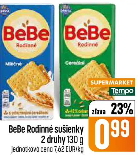 BeBe Rodinné mliečne sušienky