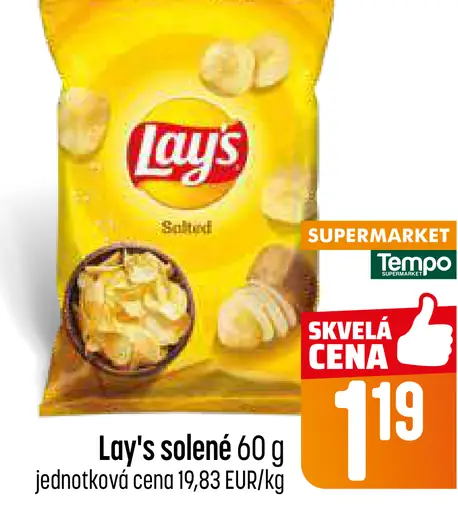 Lay's solené zemiakové chipsy