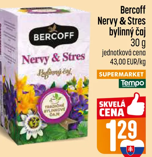 Bercoff Nervy & Stres bylinný čaj