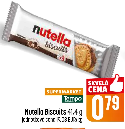 Nutella Biscuits sušienky plnené lieskovoorieškovým krémom