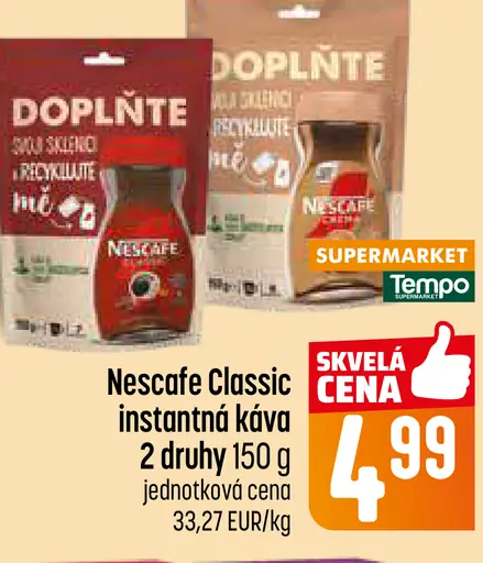 NESCAFÉ CLASSIC, instantná káva