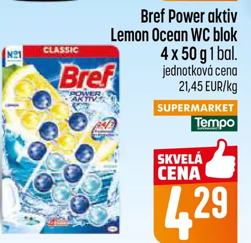 Bref Power aktiv Lemon Ocean WC blok