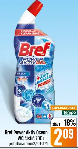 Bref Power Aktiv Gel Ocean tekutý WC čistič
