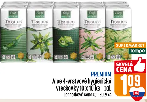Aloe 4-vrstvové hygienické vreckovky