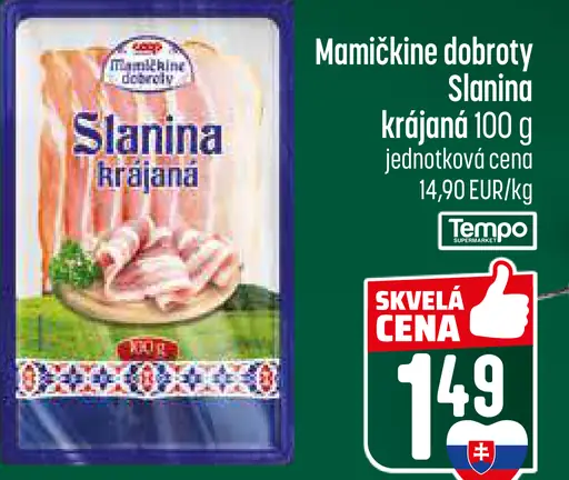 Mamičkine dobroty Slanina krájaná