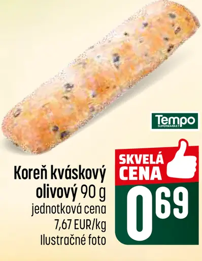 Koreň kváskový olivový pečivo