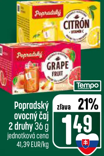 Popradský Šípky ovocný čaj s príchuťou