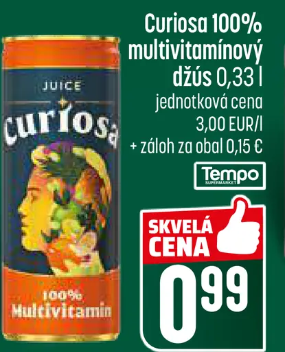 Curiosa 100% multivitamín džús