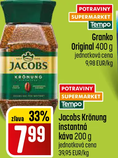 Jacobs Krönung Instantná káva