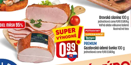 Premium Gazdovská údená šunka