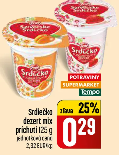 Srdiečko dezert mix príchutí