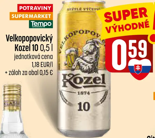 Velkopopovický Kozel 10 plechovka